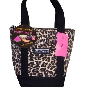 Betsey Johnson NWT Leopard Print Linch Tote Bag